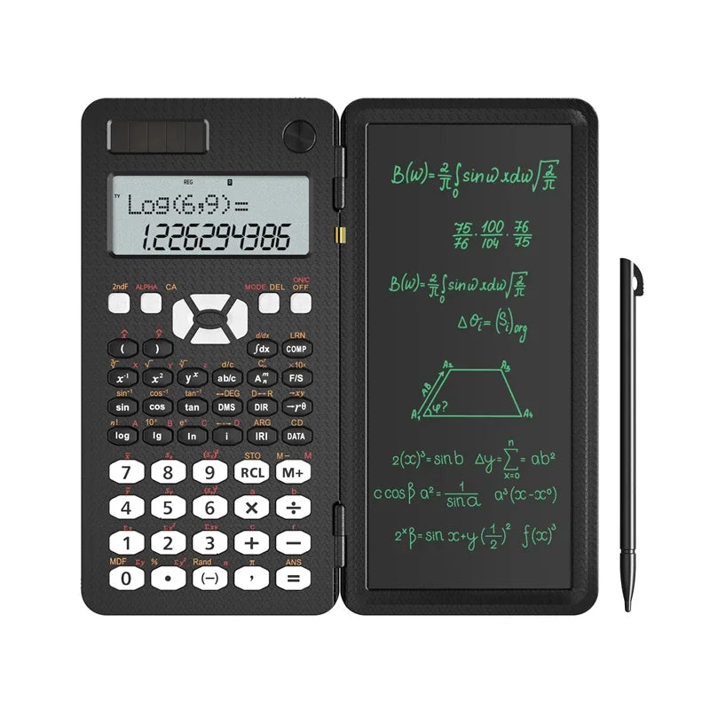Mini Scientific Calculator with Writing Tablet Calculators Notepad Memo Office Electronics School Supplies 991Es Ms EX 82Ms NEW