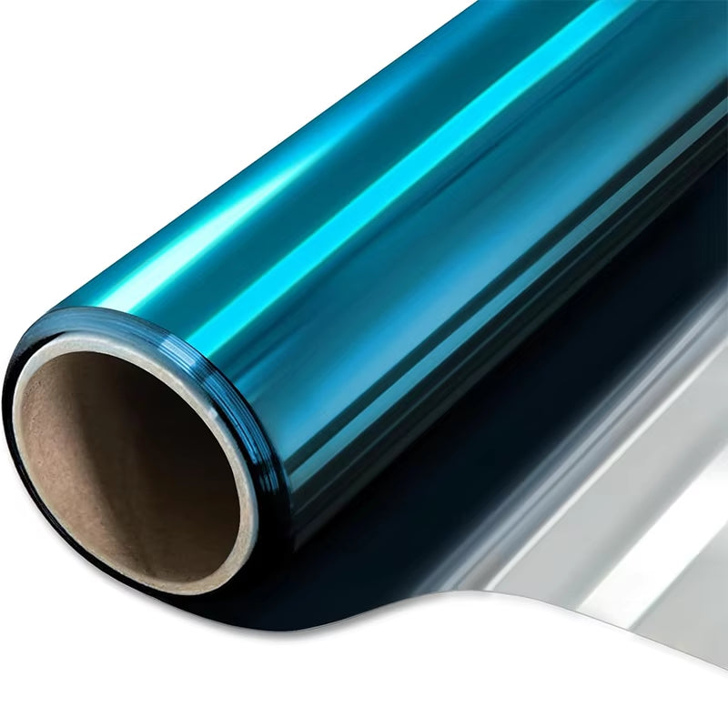 Window Film One Way Mirror Film Daytime Privacy Static Non-Adhesive Decorative Heat Control anti UV Window Tint for Home