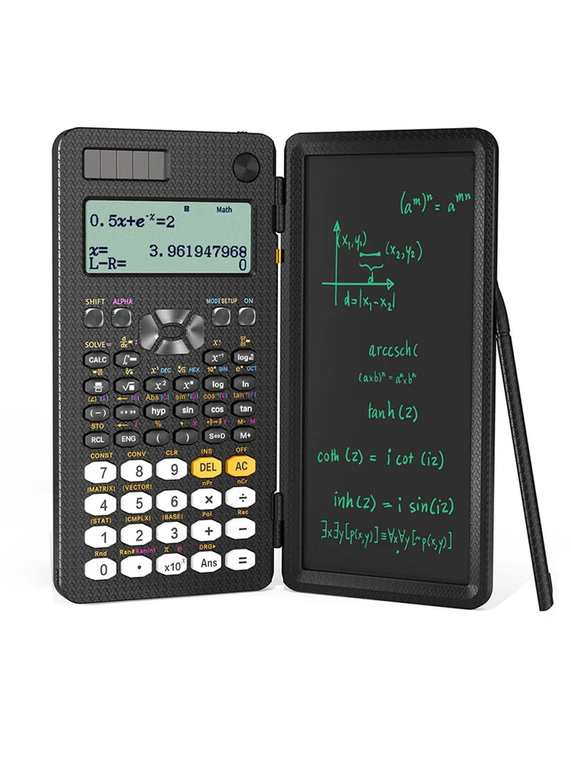 Mini Scientific Calculator with Writing Tablet Calculators Notepad Memo Office Electronics School Supplies 991Es Ms EX 82Ms NEW