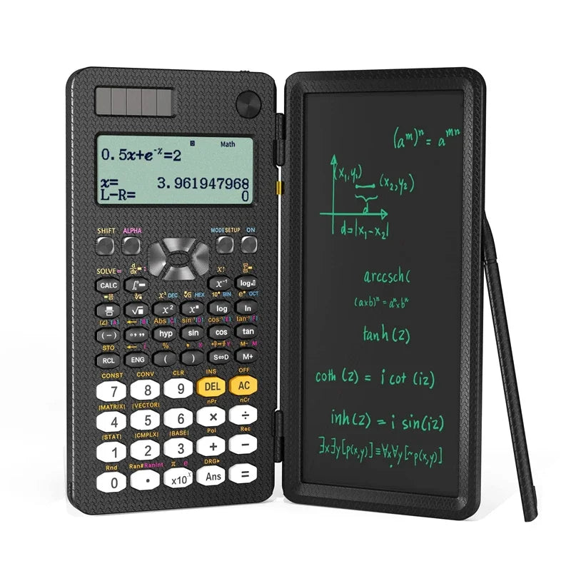 Mini Scientific Calculator with Writing Tablet Calculators Notepad Memo Office Electronics School Supplies 991Es Ms EX 82Ms NEW