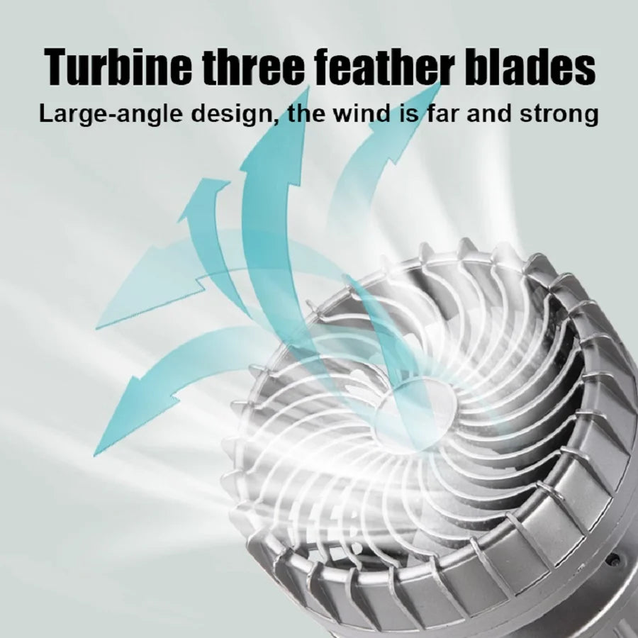 Outdoor Solar Camping Light Portable with Fan Solar Charge Hanging Tent Lamp Rechargeable Camping Flashlight Powerful Hand Lamp