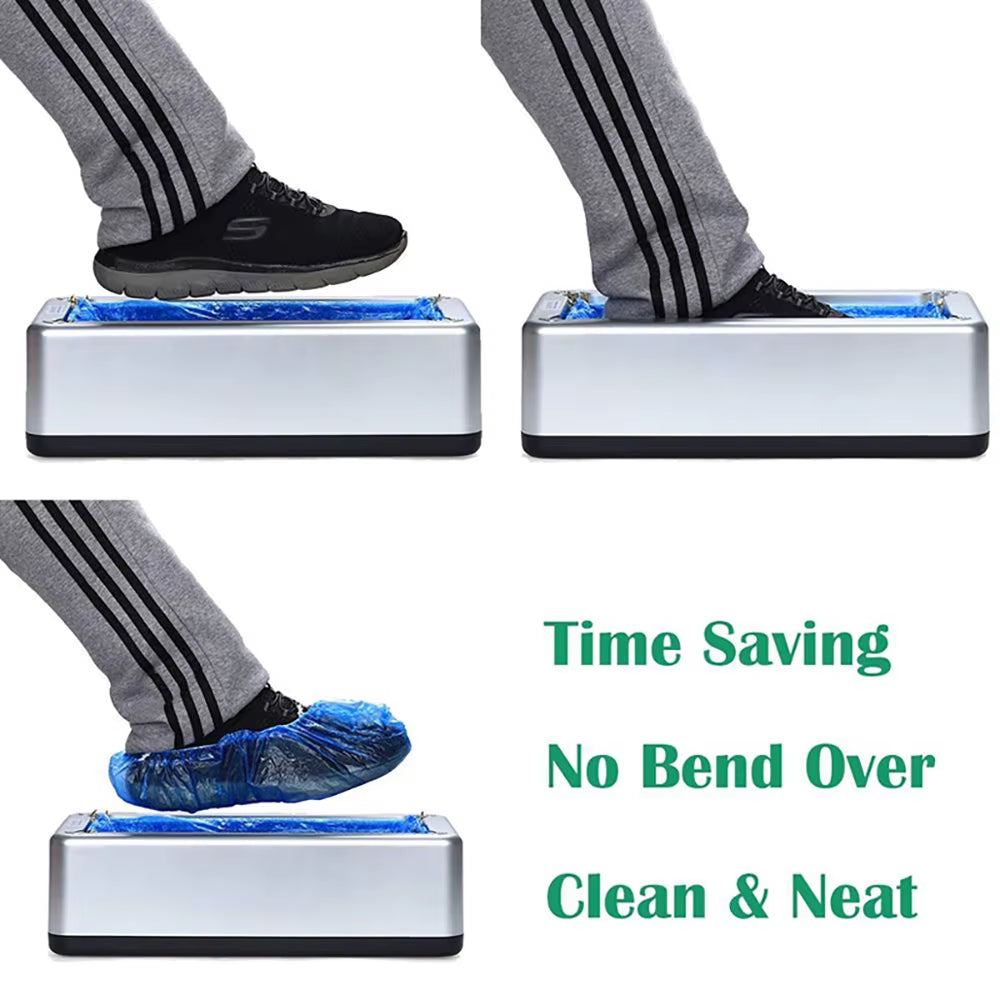 Automatic Shoe Cover Dispenser Hand-Free Shoe Covers Machine Portable ABS Anti-Slip Base Overshoes Machine for Home Office