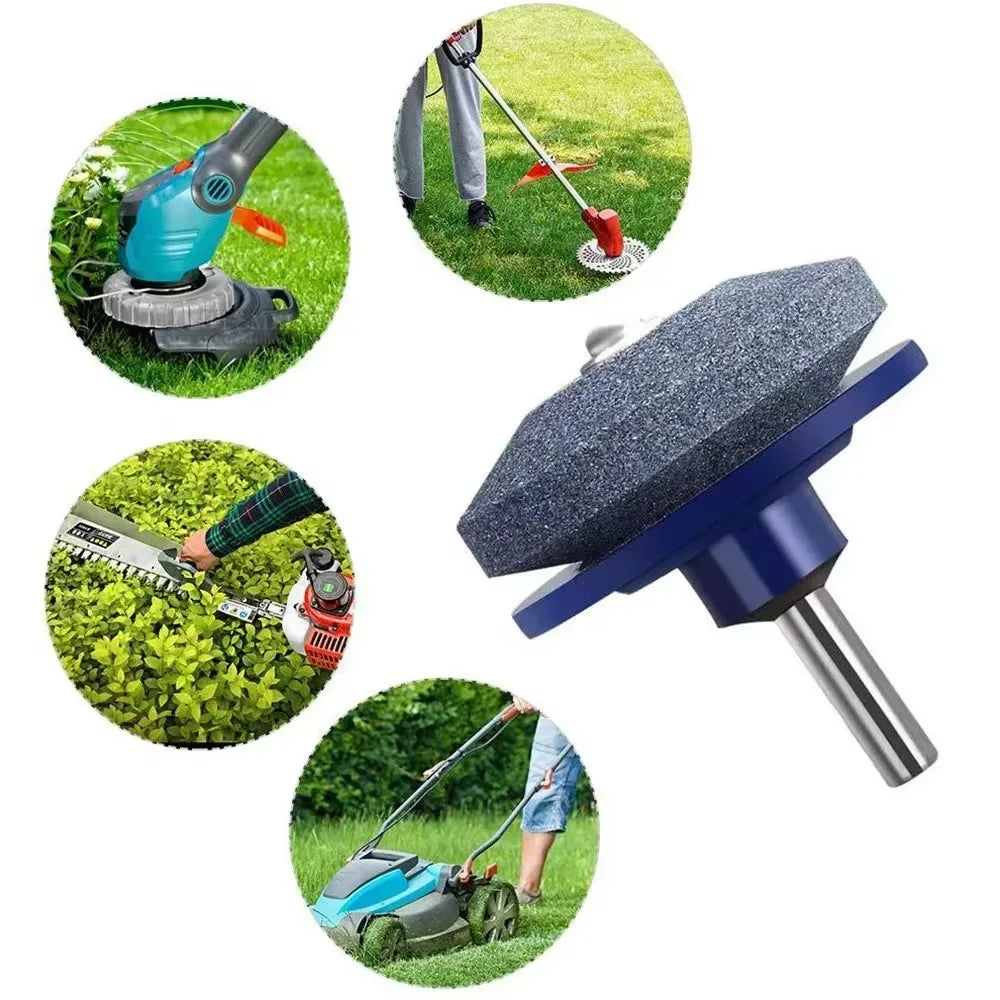 Sharpening Made Easy: Electric Lawn Mower Sharpener with Wear-Resistant Grinding Head and Whetstone Sander